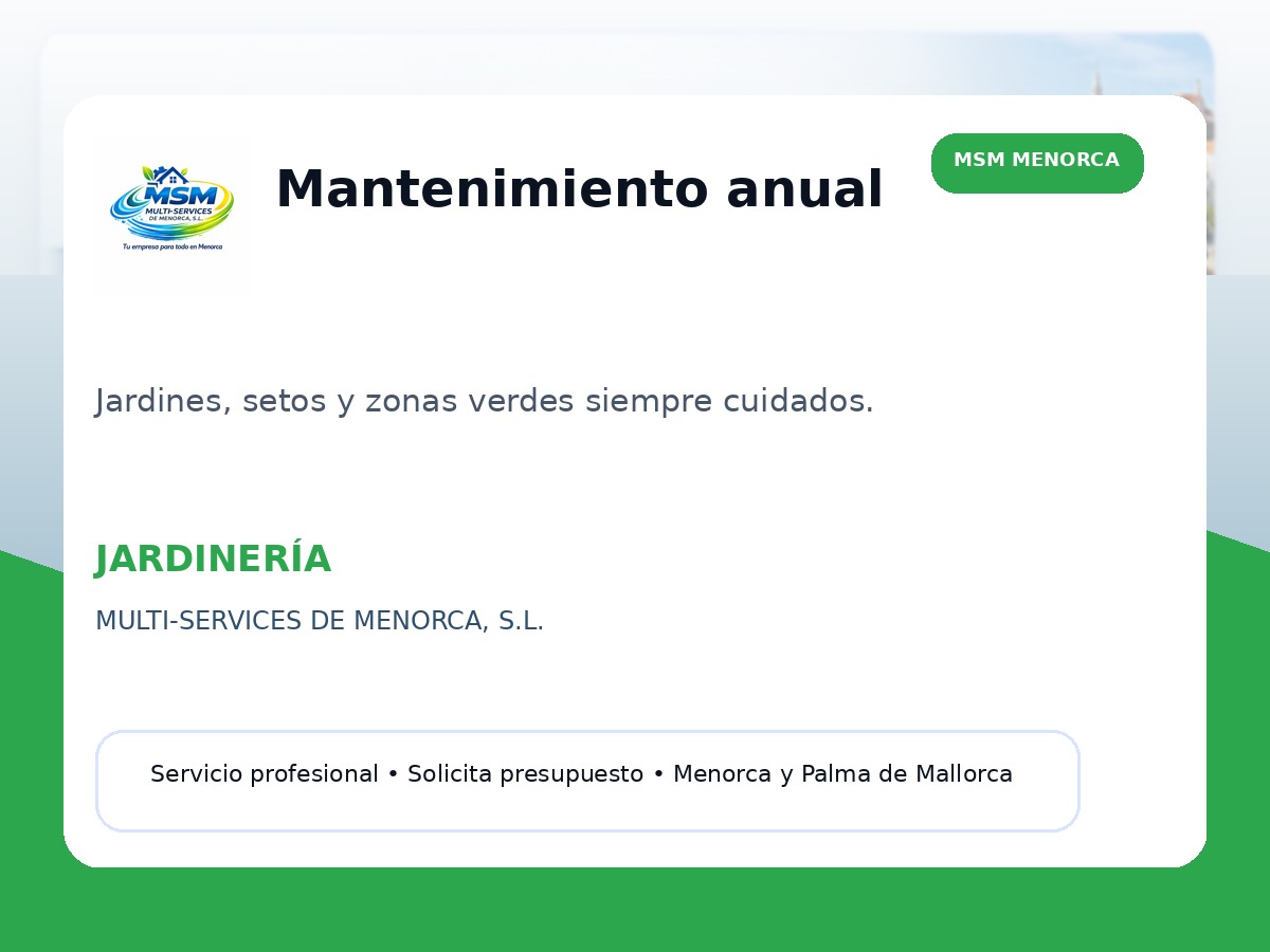 Jardines y piscinas en Menorca